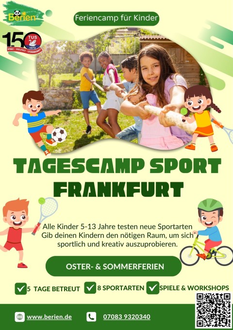 Handflyer DIN A5 Sportcamp Frankfurt Schwanheim sm